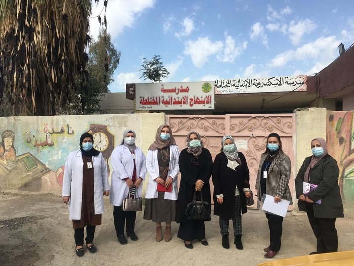 دائرة الصحة العامة تتابع تطبيق الاجراءات الوقائية لجائحة كورونا في المدارس الحكومية والاهلية في بغداد