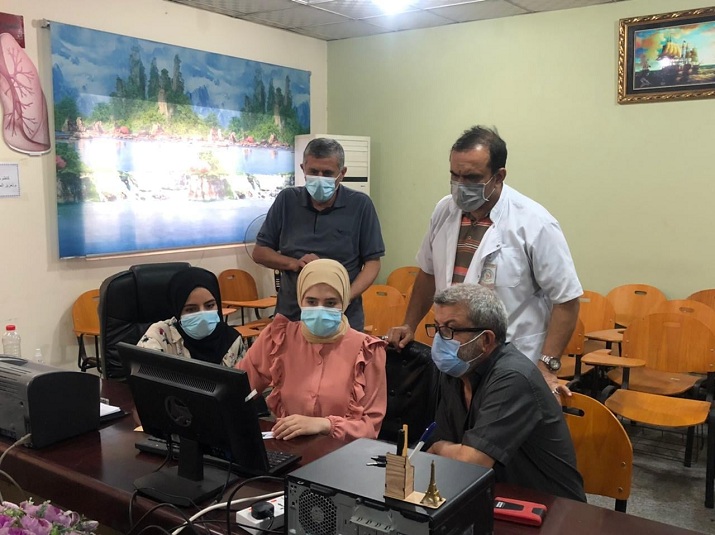 معهد التدرن الوطني في دائرة الصحة العامة ينفذ زيارة الى العيادة الاستشارية للامراض الصدرية والتنفسية في دائرة صحة بغداد الرصافة